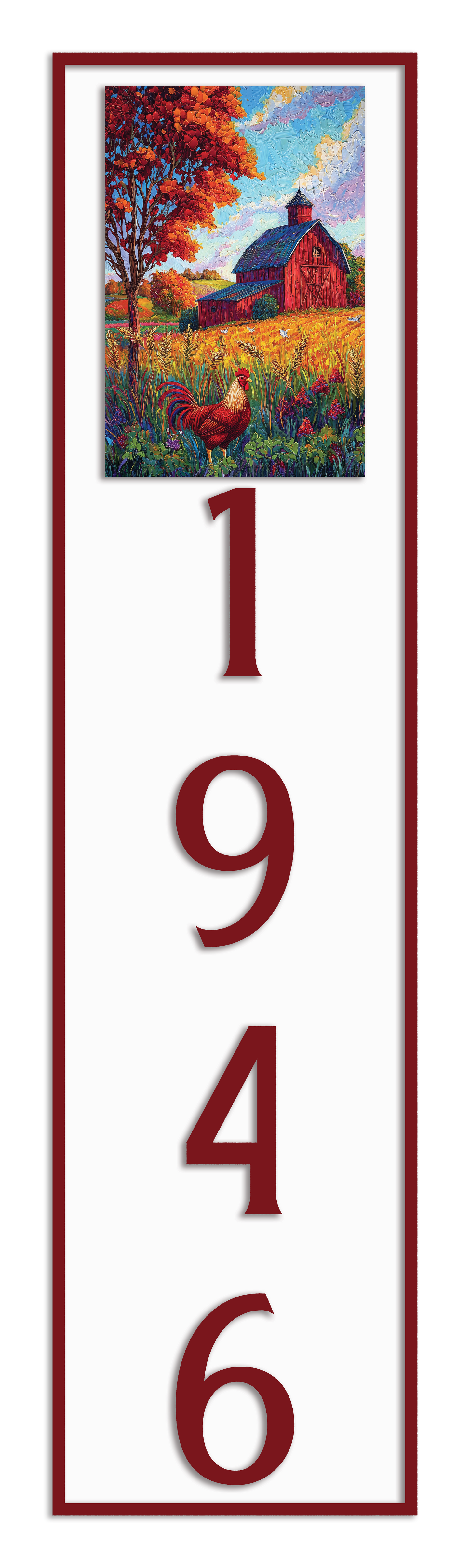 7" x 28" Address Sign