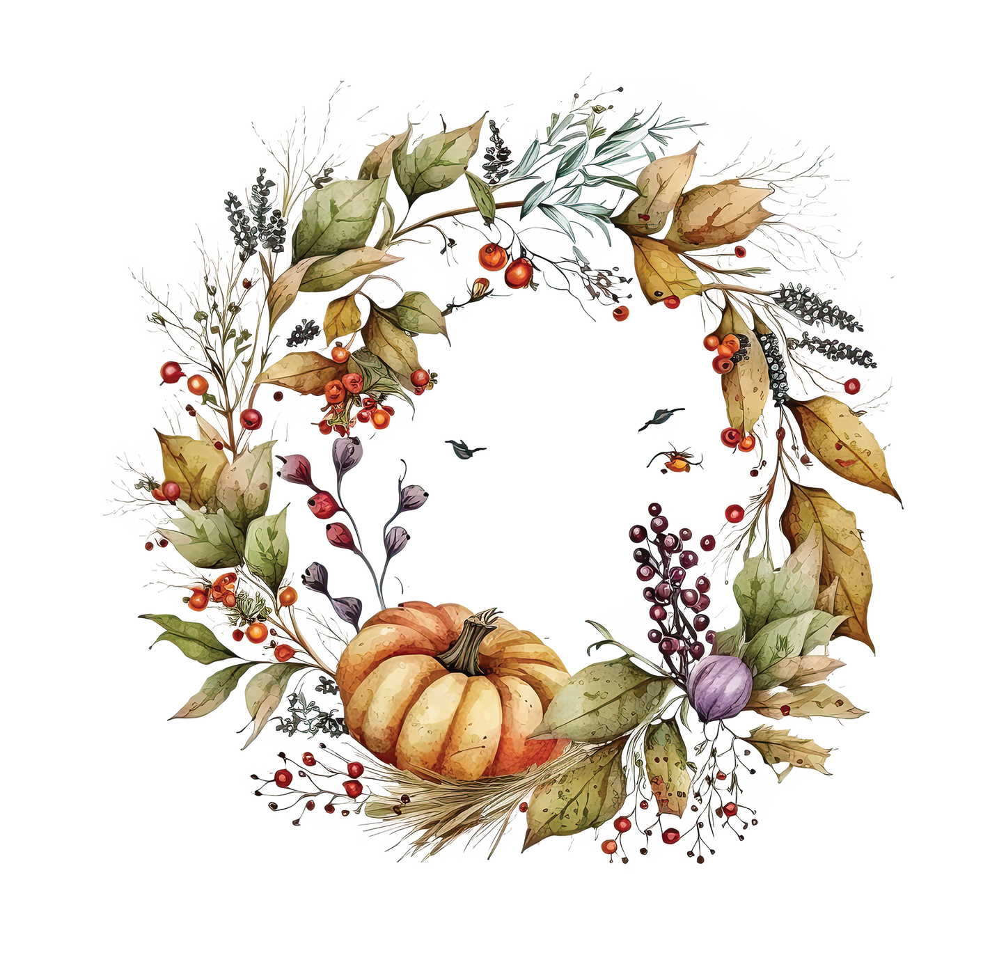 8" x 8" Fall Wreath