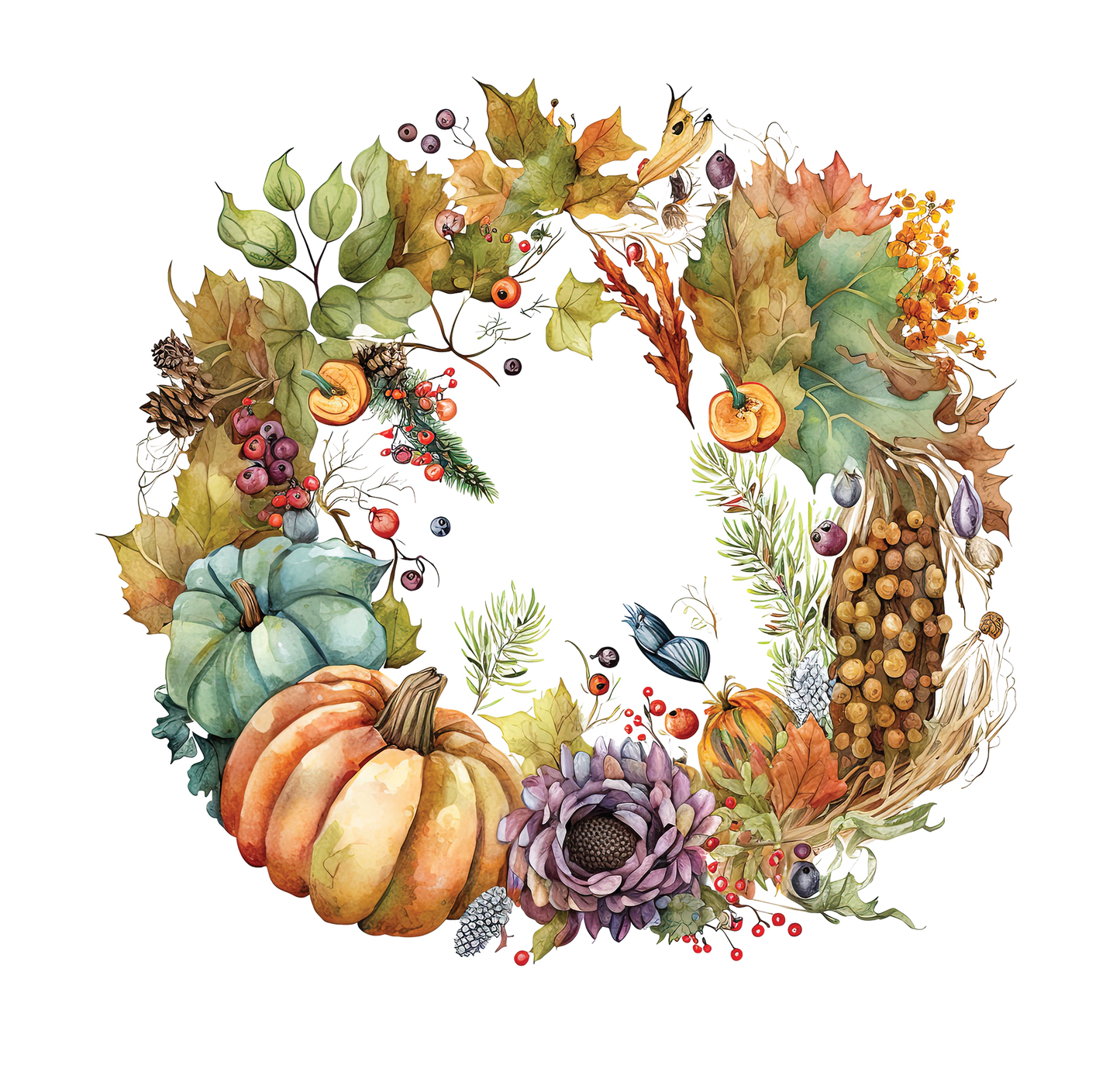 8" x 8" Fall Wreath