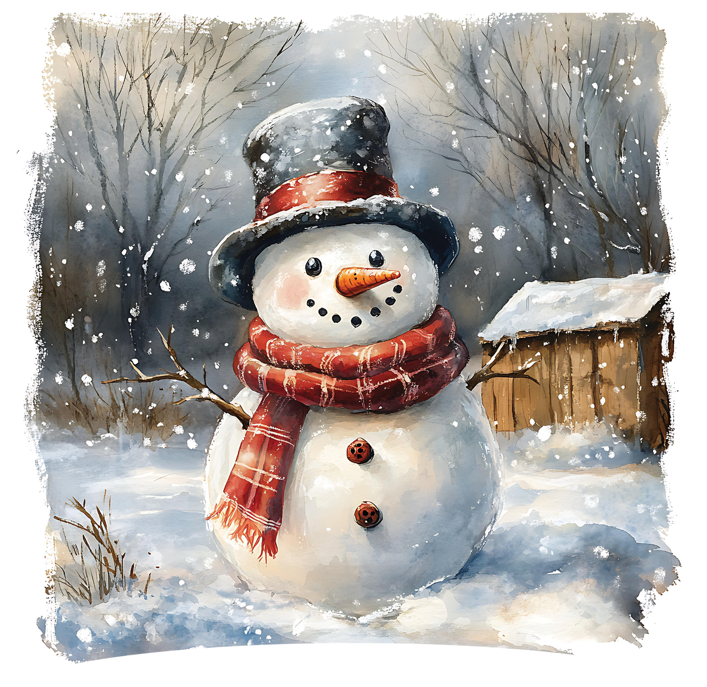 8" x 8" Snowman