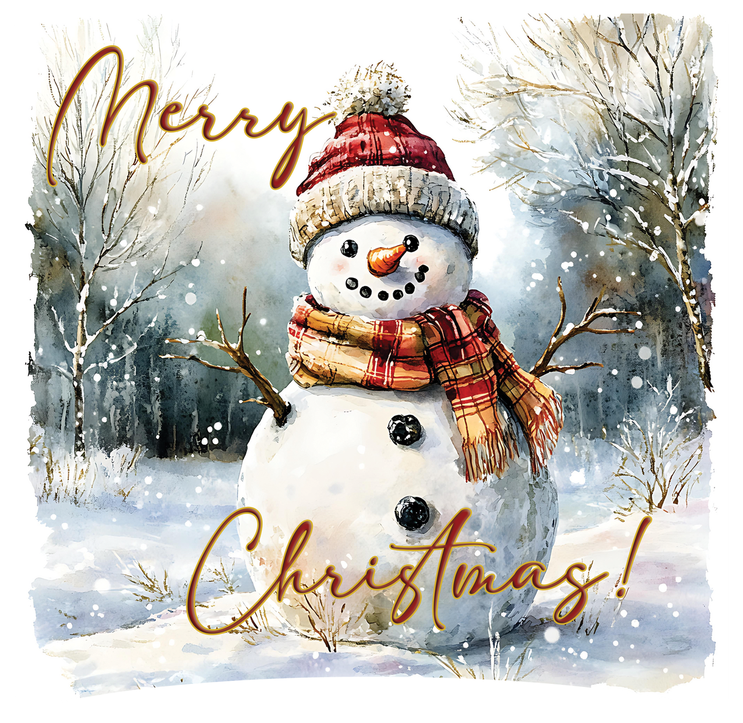 8" x 8" Snowman