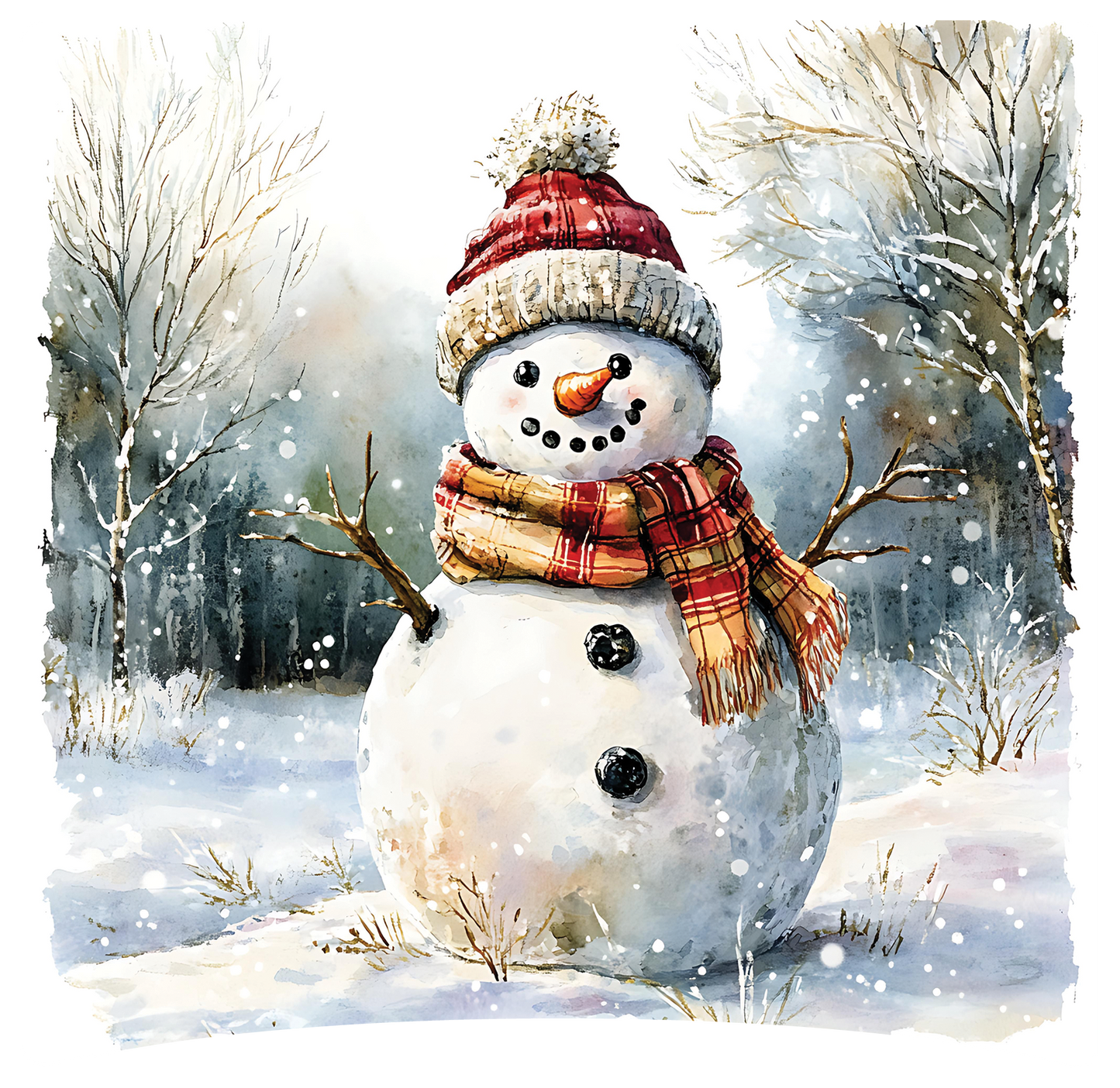 8" x 8" Snowman