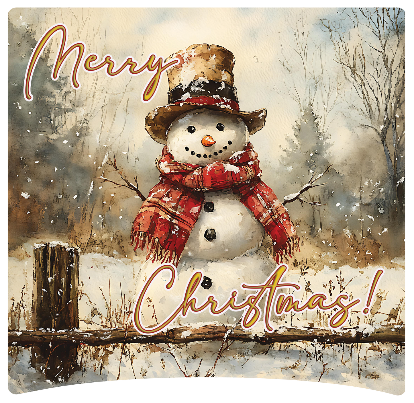 8" x 8" Snowman