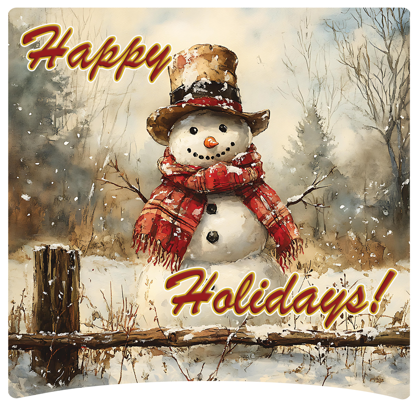 8" x 8" Snowman