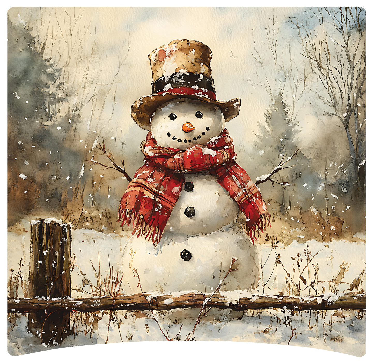 8" x 8" Snowman