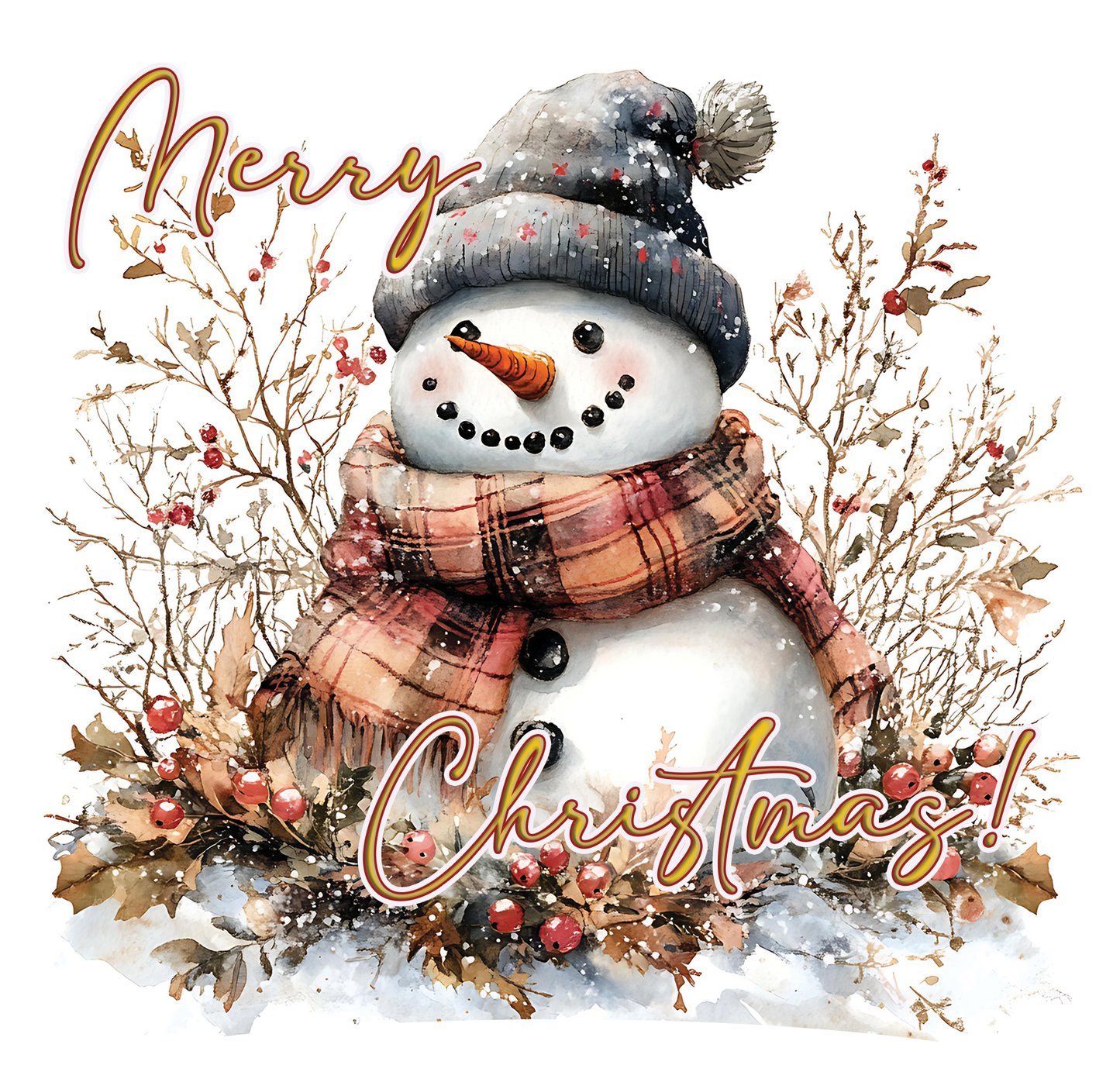 8" x 8" Snowman