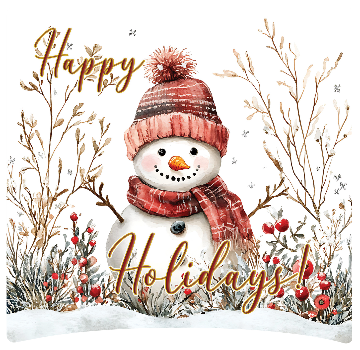 8" x 8" Snowman