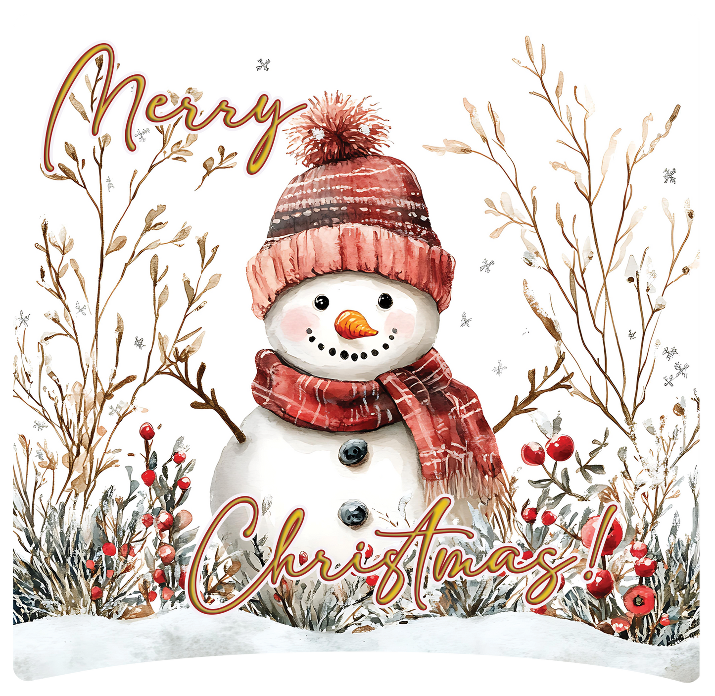 8" x 8" Snowman