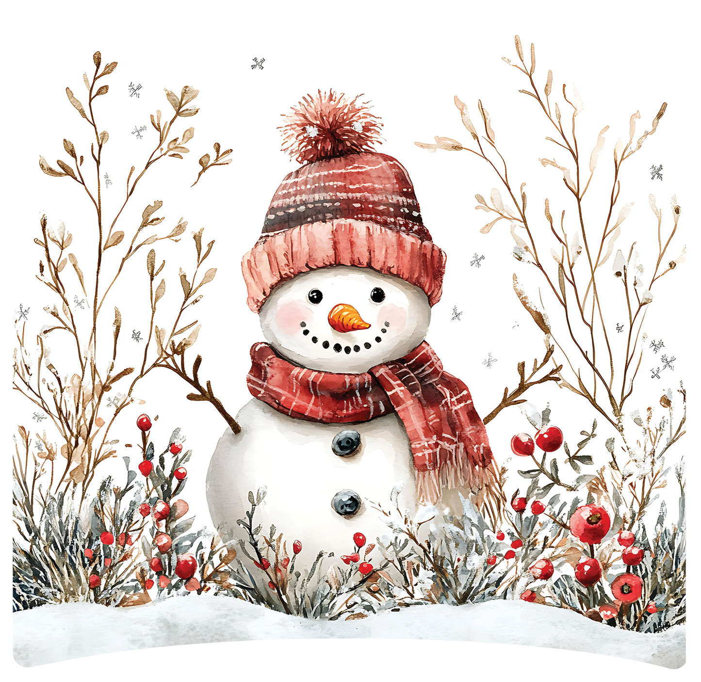 8" x 8" Snowman