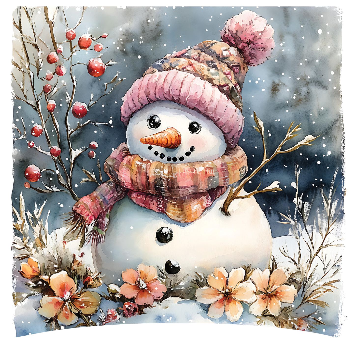 8" x 8" Snowman