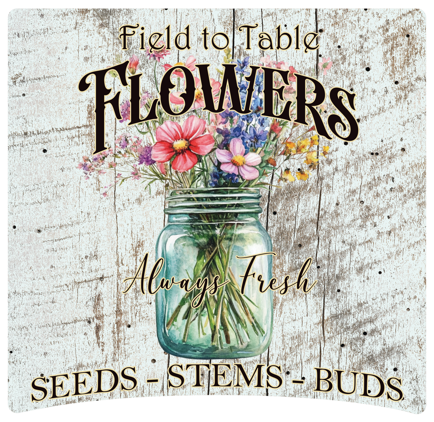 8 " x 8" Fields to table flowers