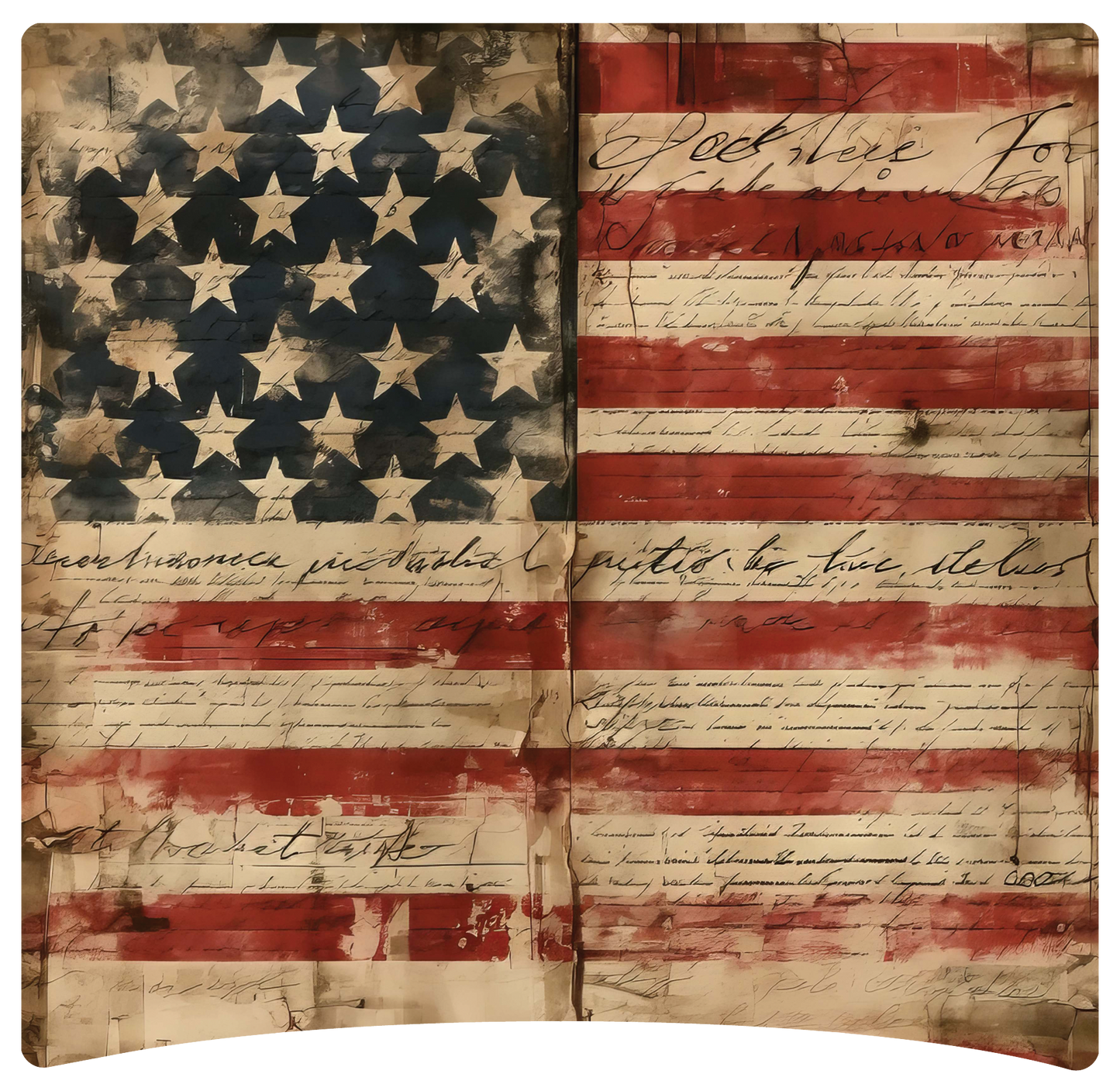 8" x 8" American Flag