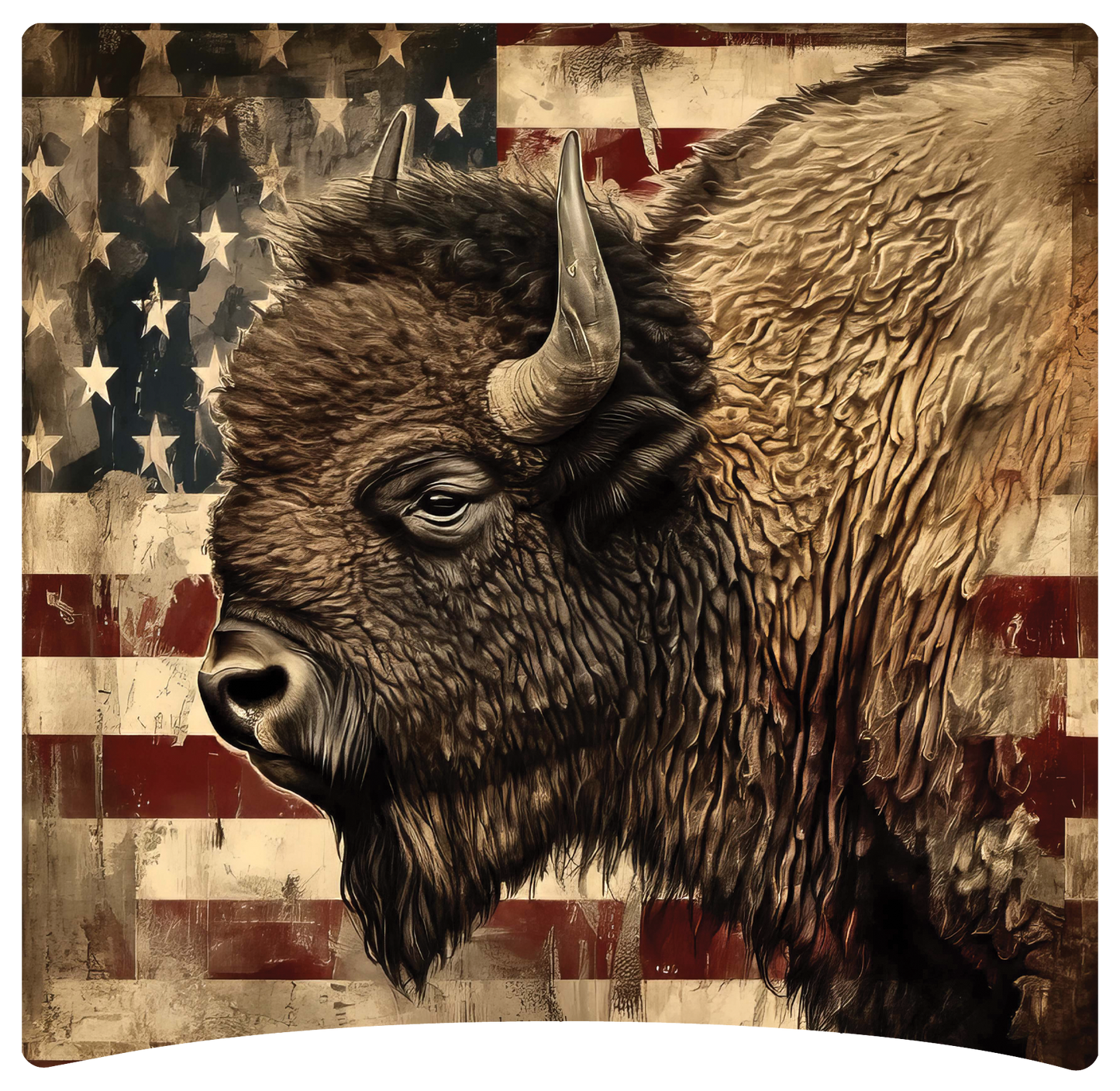8" x 8" Buffalo