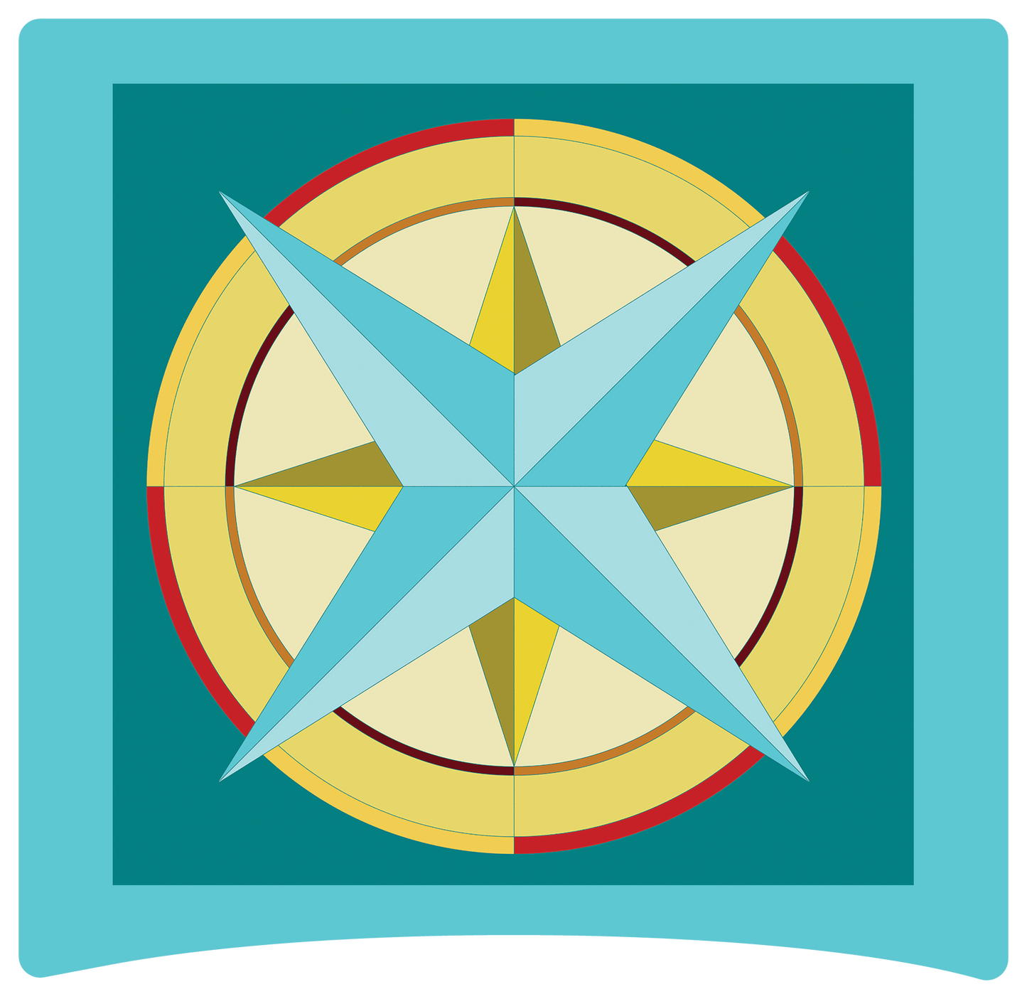 8" x 8" Compass 13