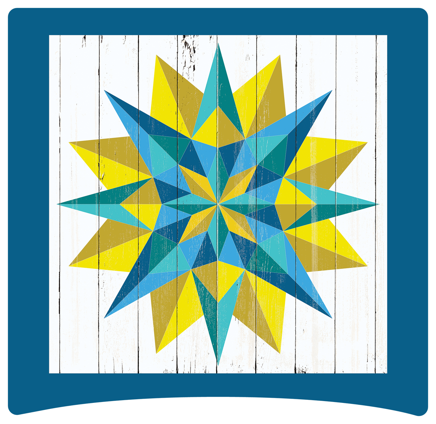 8" x 8" Starburst distressed