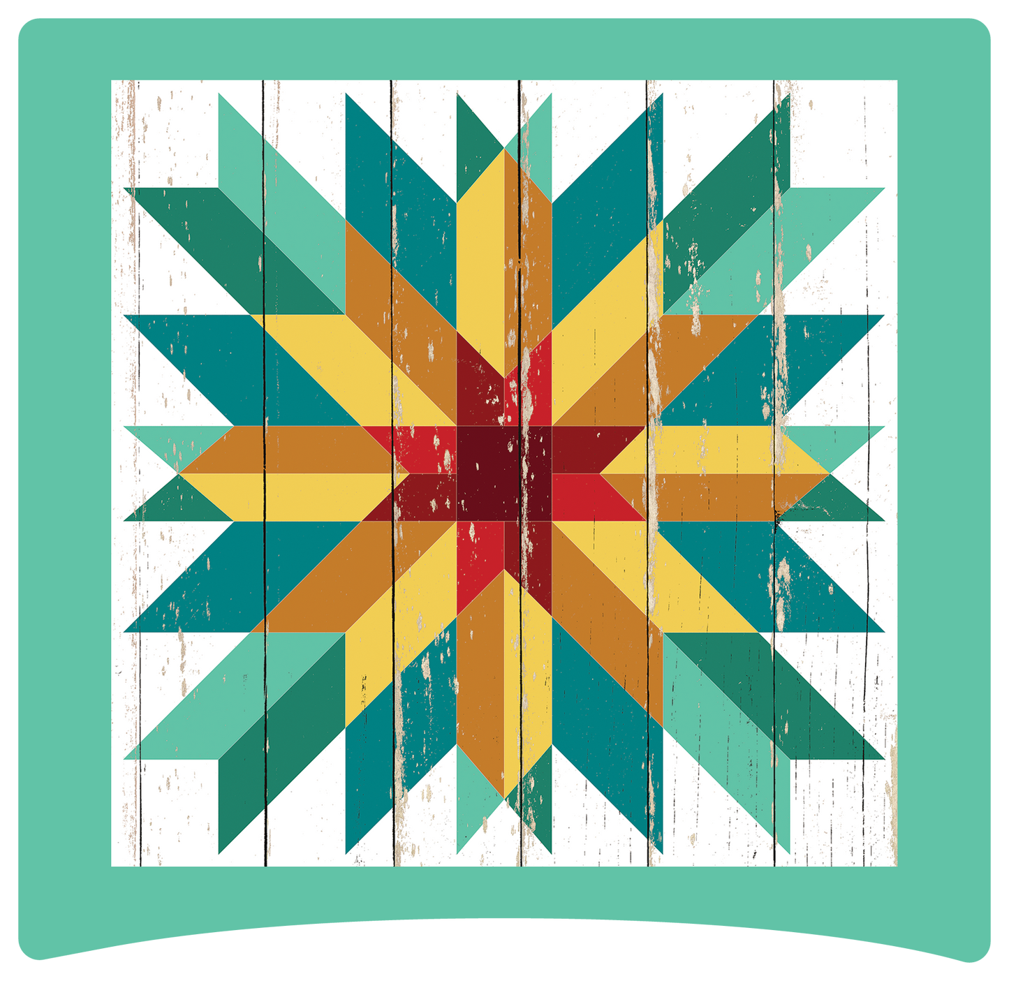 8" x 8" Sunflower distressed