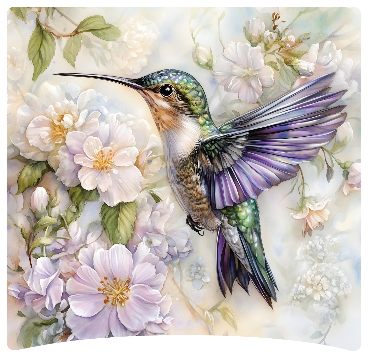 8" x 8" Hummingbird