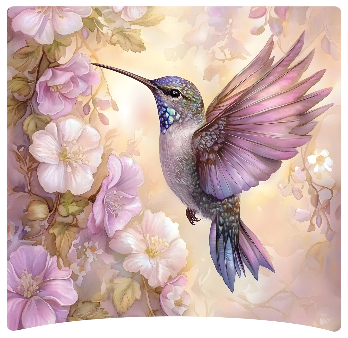 8" x 8" Hummingbird