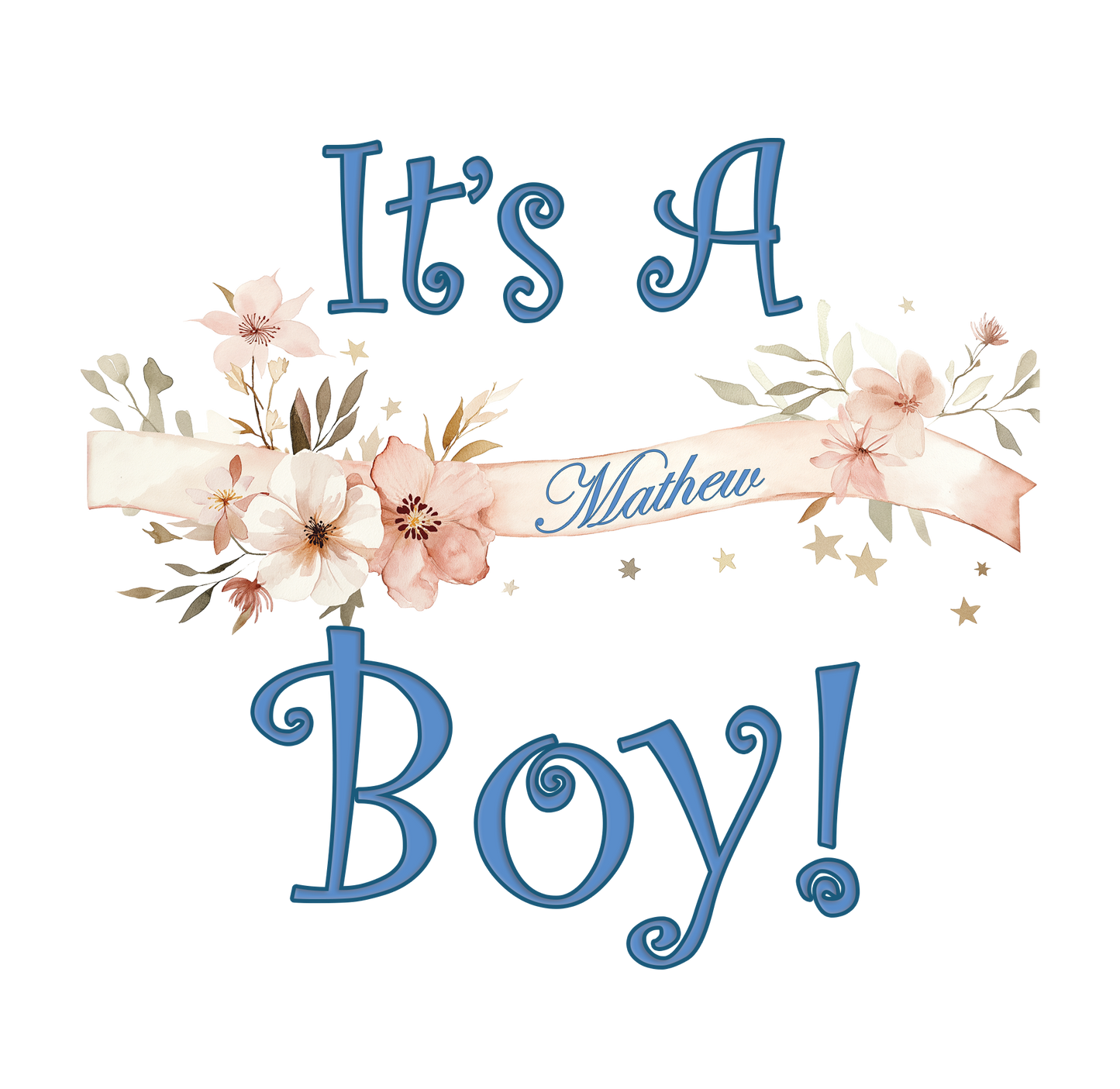 8" x 8" Baby Shower Personalized