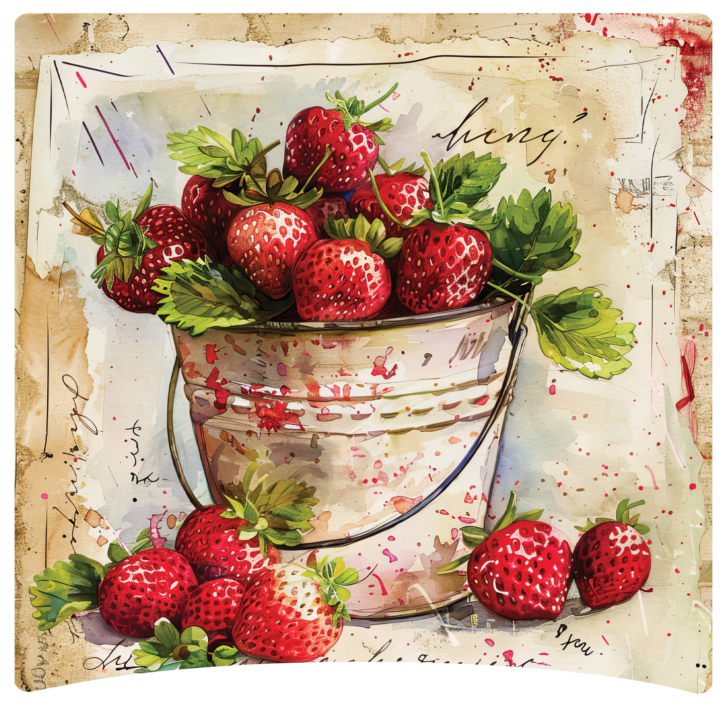 8" x 8" Strawberries