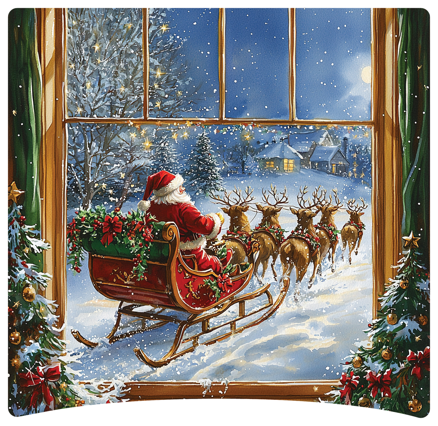 8" x 8" Santa