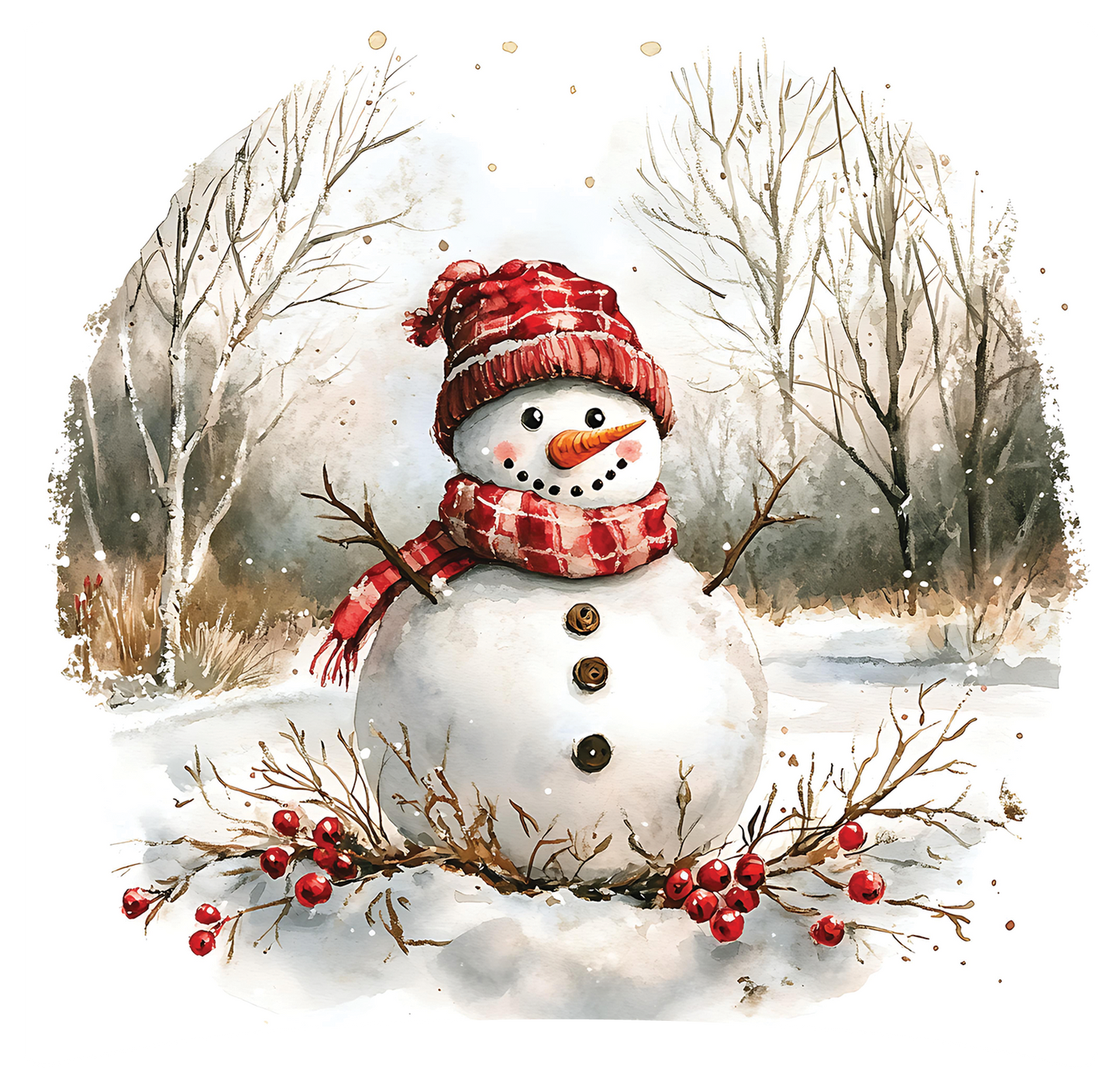 8" x 8" Snowman