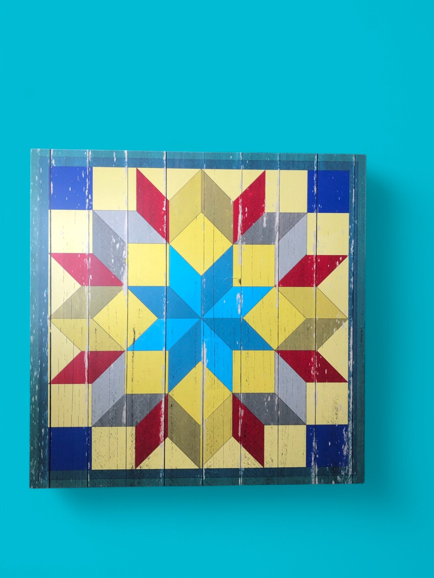 Barn Quilt - Carpenters Wheel Distressed