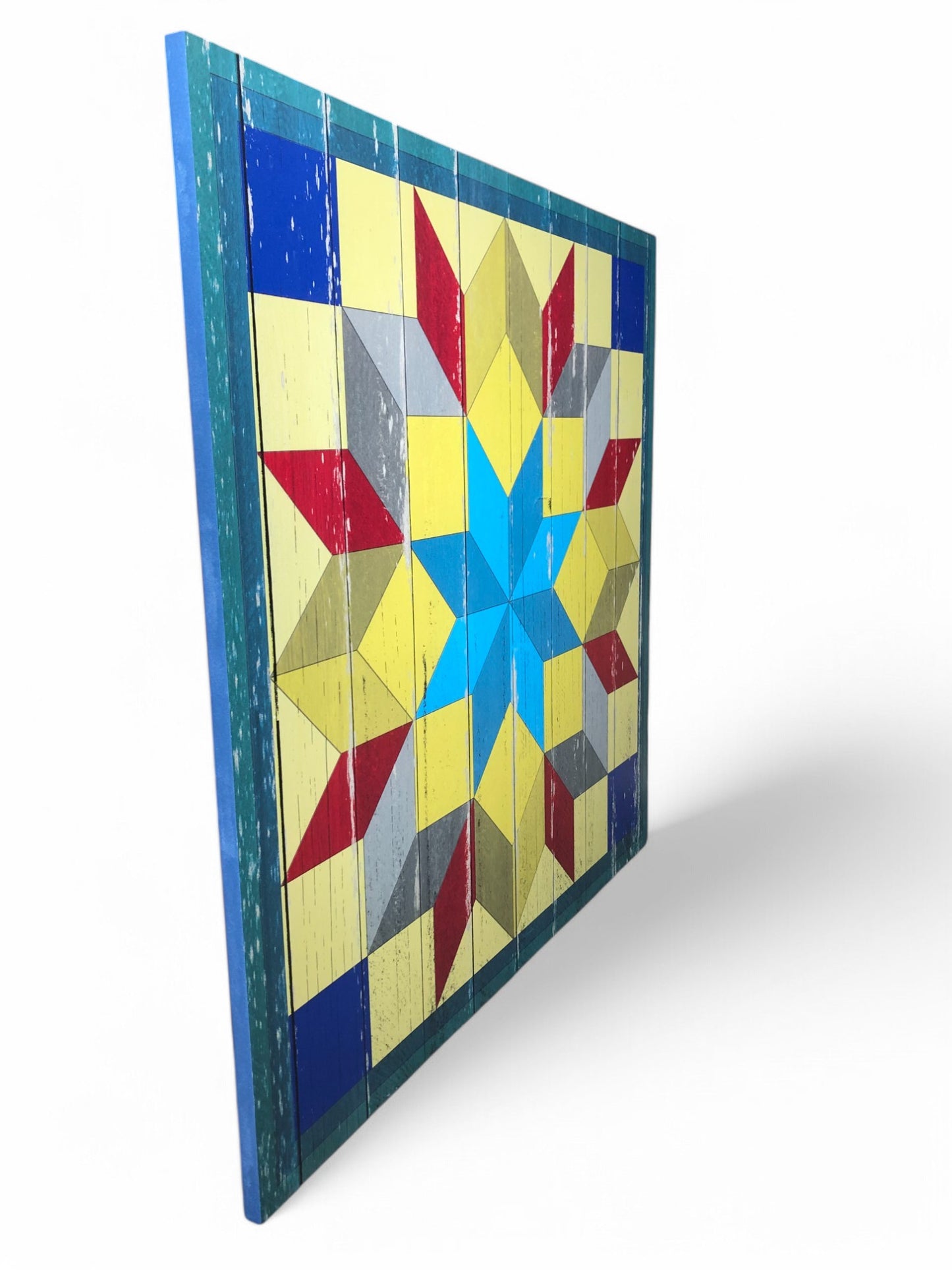 Barn Quilt - Carpenters Wheel Distressed