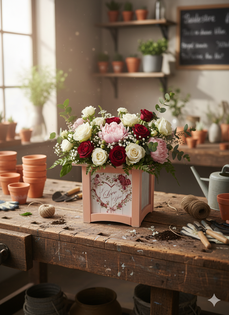 8" x 8" Plant Box Distressed
