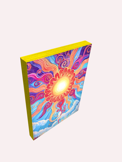 5" x 7" Wood Art Sunshine