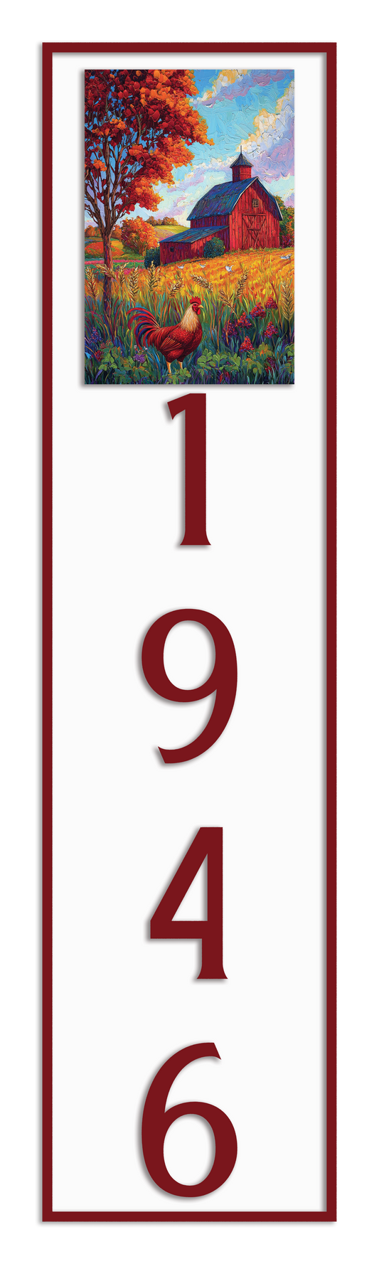 7" x 28" Address Sign