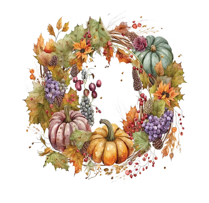 8" x 8" Fall Wreath
