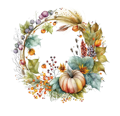 8" x 8" Fall Wreath