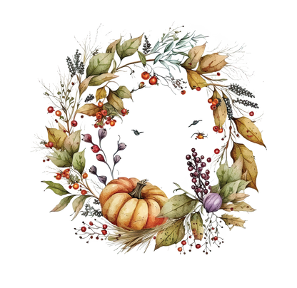 8" x 8" Fall Wreath