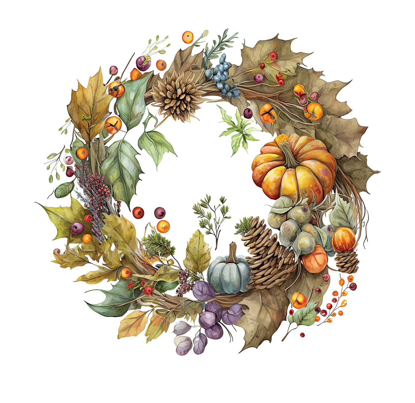 8" x 8" Fall Wreath