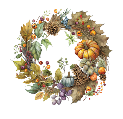 8" x 8" Fall Wreath