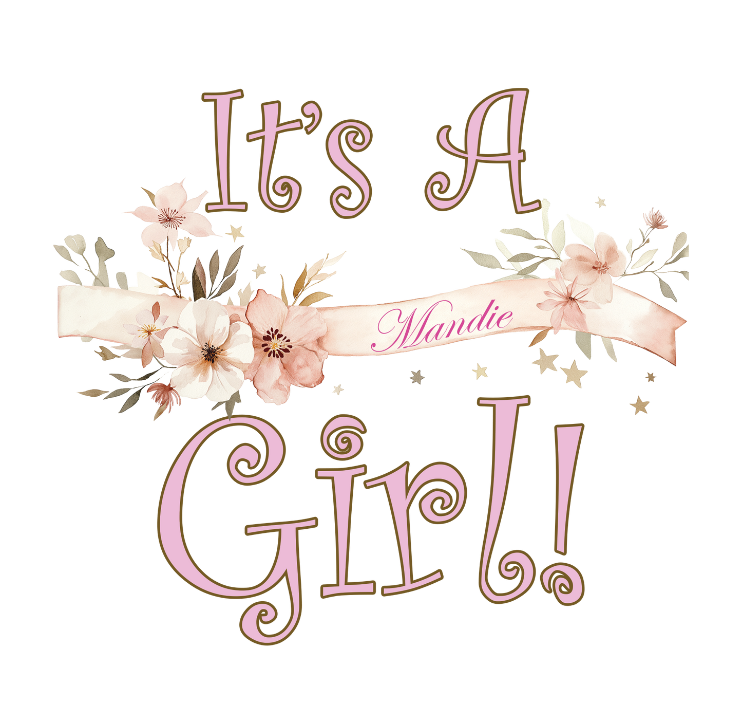 8" x 8" Baby Shower Personalized
