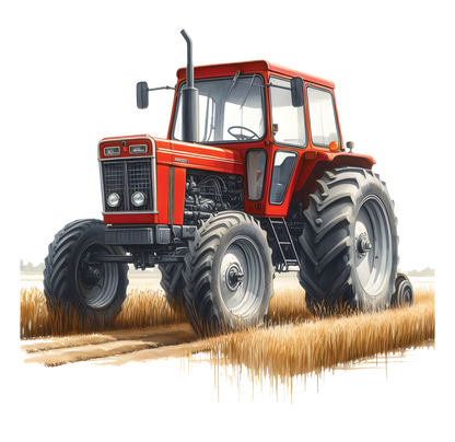 8" x 8" Red Tractor