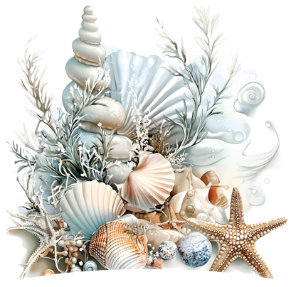 8" x 8" Seashells