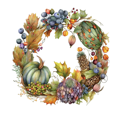 8" x 8" Fall Wreath