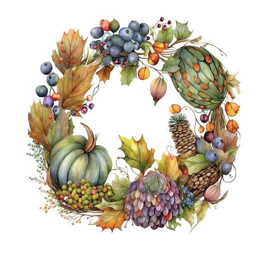 8" x 8" Fall Wreath