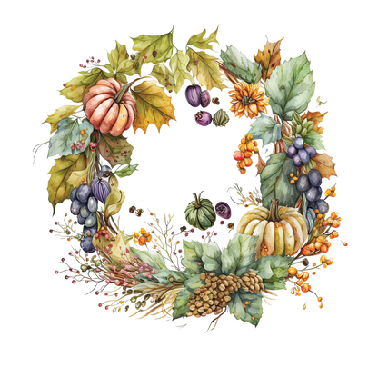8" x 8" Fall Wreath