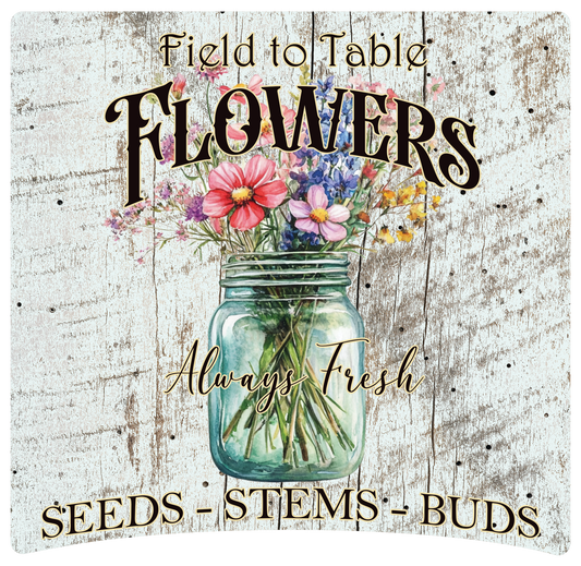 8 " x 8" Fields to table flowers