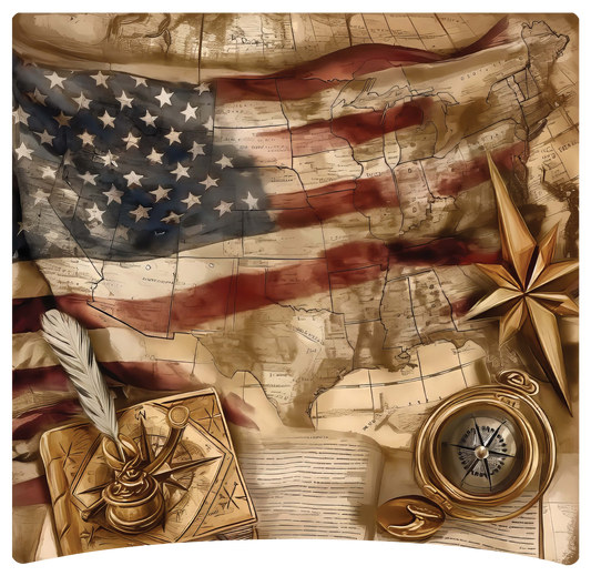 8" x 8" American Flag 2