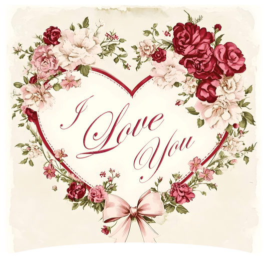 8" x 8" I Love You