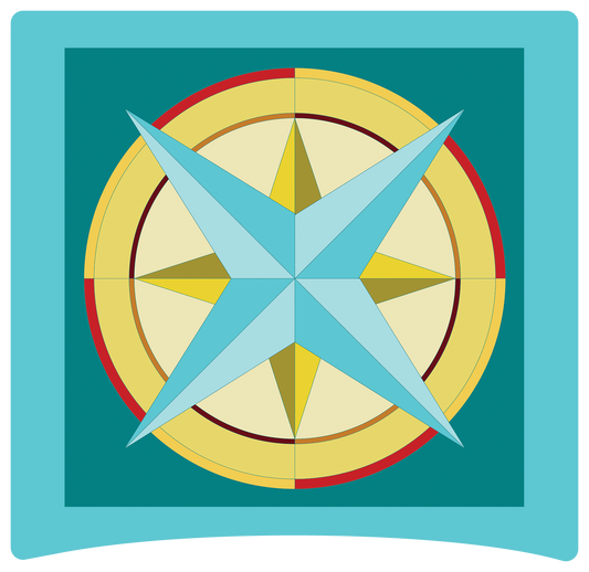 8" x 8" Compass 13