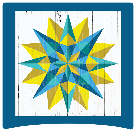 8" x 8" Starburst distressed