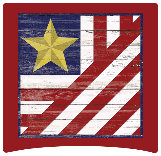 8" x 8" American flag distressed