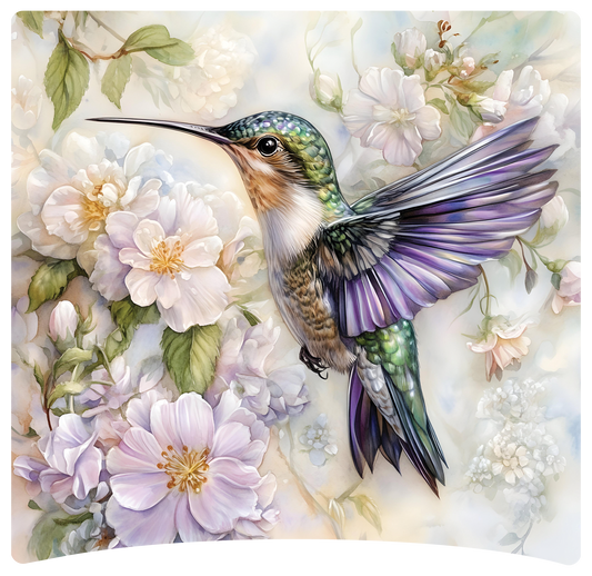 8" x 8" Hummingbird