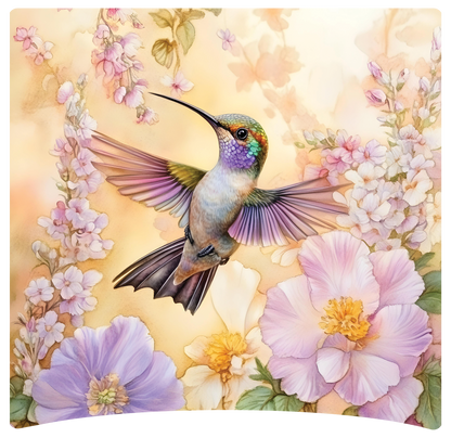 8" x 8" Hummingbird